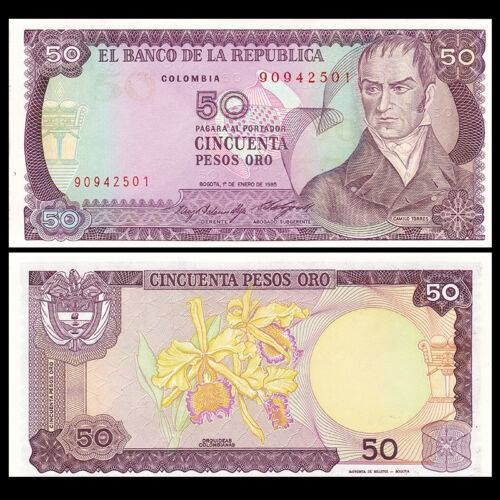 COLOMBIA, 50 PESOS ORO