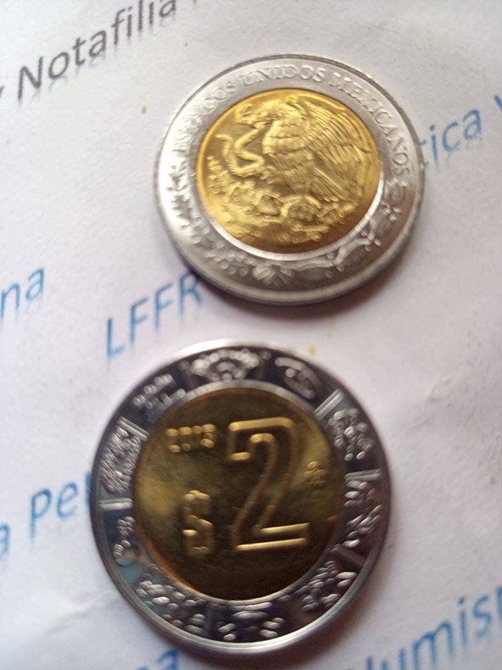MEXICO, 2 PESOS