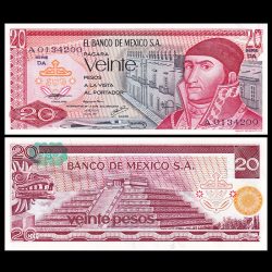 Mexico 20 Pesos, 1977, P-64, UNC