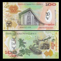 Papua-Nueva-Guinea-100-Kina-2008-P-37-35-aniversario-Hybird